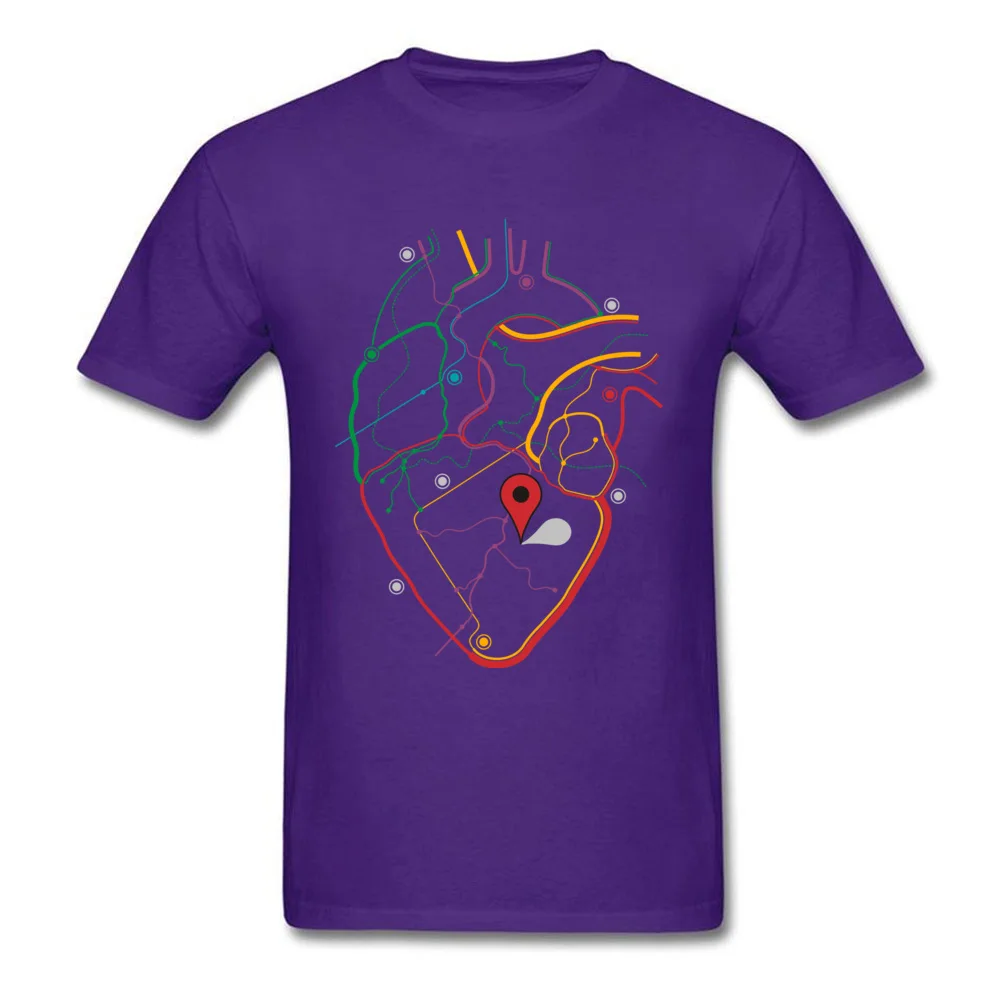  Student T Shirt You Are Here Normal Tees 100% Cotton Fabric O-Neck Short Sleeve Custom T-shirts Summer/Autumn You Are Here purple