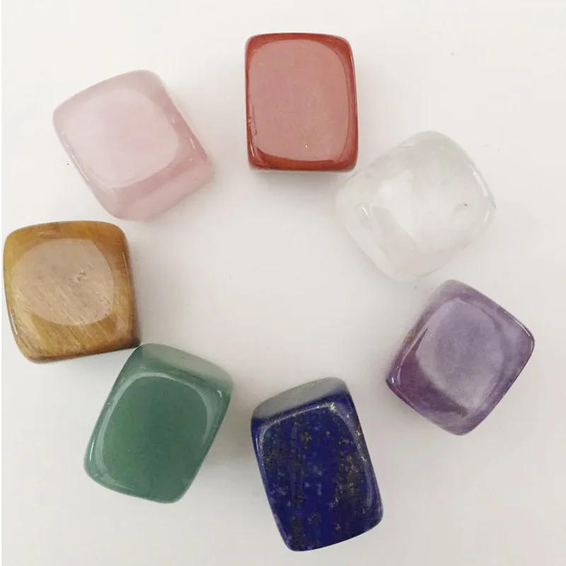 Seven Chakra камень 7 цветов в наборе Йога чакра нерегулярные рейки Исцеляющие