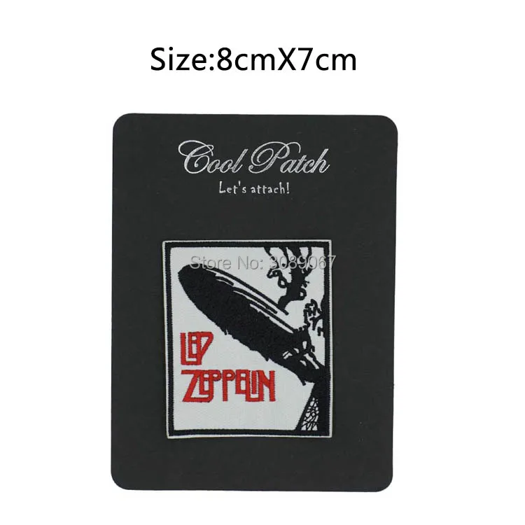 

3.25" LED ZEPPELIN Logo Music Band Embroidered IRON ON Patch Rock Punk Heavy Metal Custom design patch available