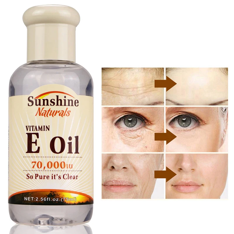 

New Vitamin E Oil 70000IU Hyaluronic Liquid Anti Wrinkles Serum for Face Body Skin Care Whitening Anti-Wrinkle Essence TSLM1