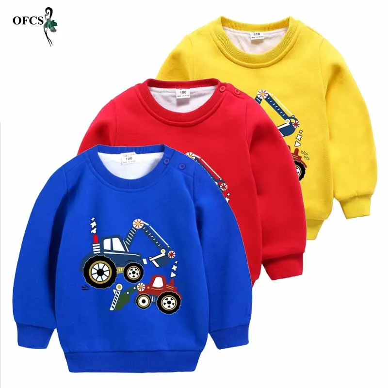 

New Arrival Baby Girls Pullovers Winter Keep Warm Children Fleece 9 Color Long Sleeves Cartoon Sweater Kids T-shirt Clothes 12T