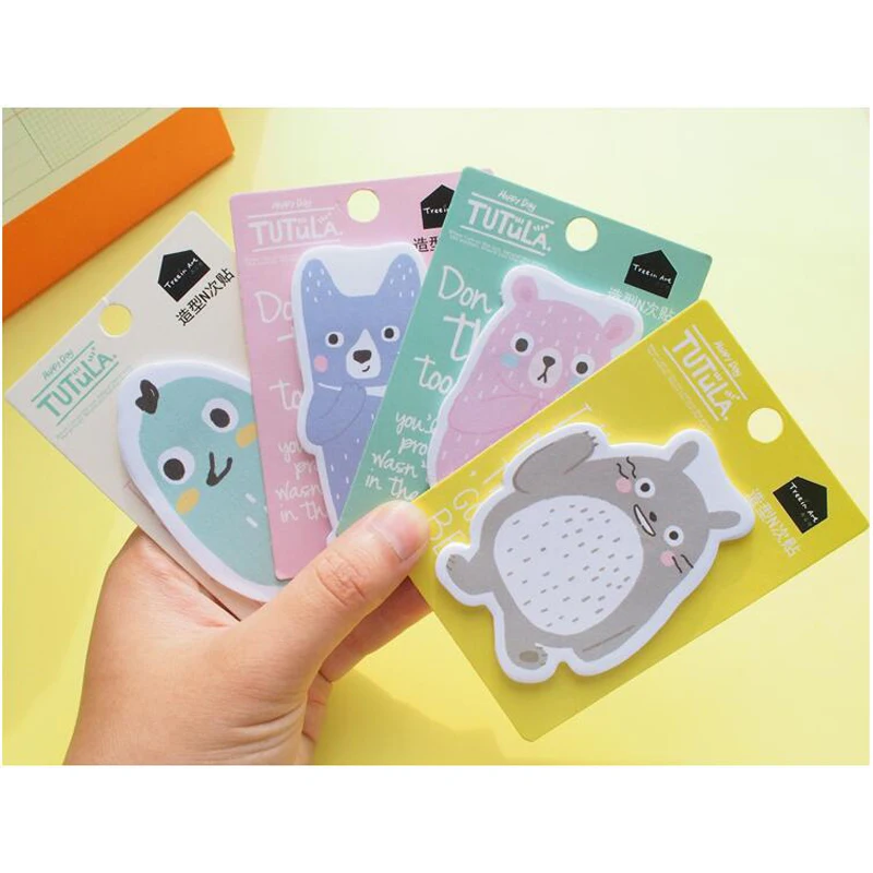 

Cute Kawaii Totoro Bear Bird Dog Memo Pads Sticky Notes Paper Writing Notepads School Office Supply Student Stationery Sticker