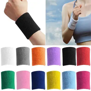 

Mounchain Cotton Sweatband Moisture Wicking Athletic Terry Cloth Wristband for Tennis, Basketball, Running, Gym, Working Out
