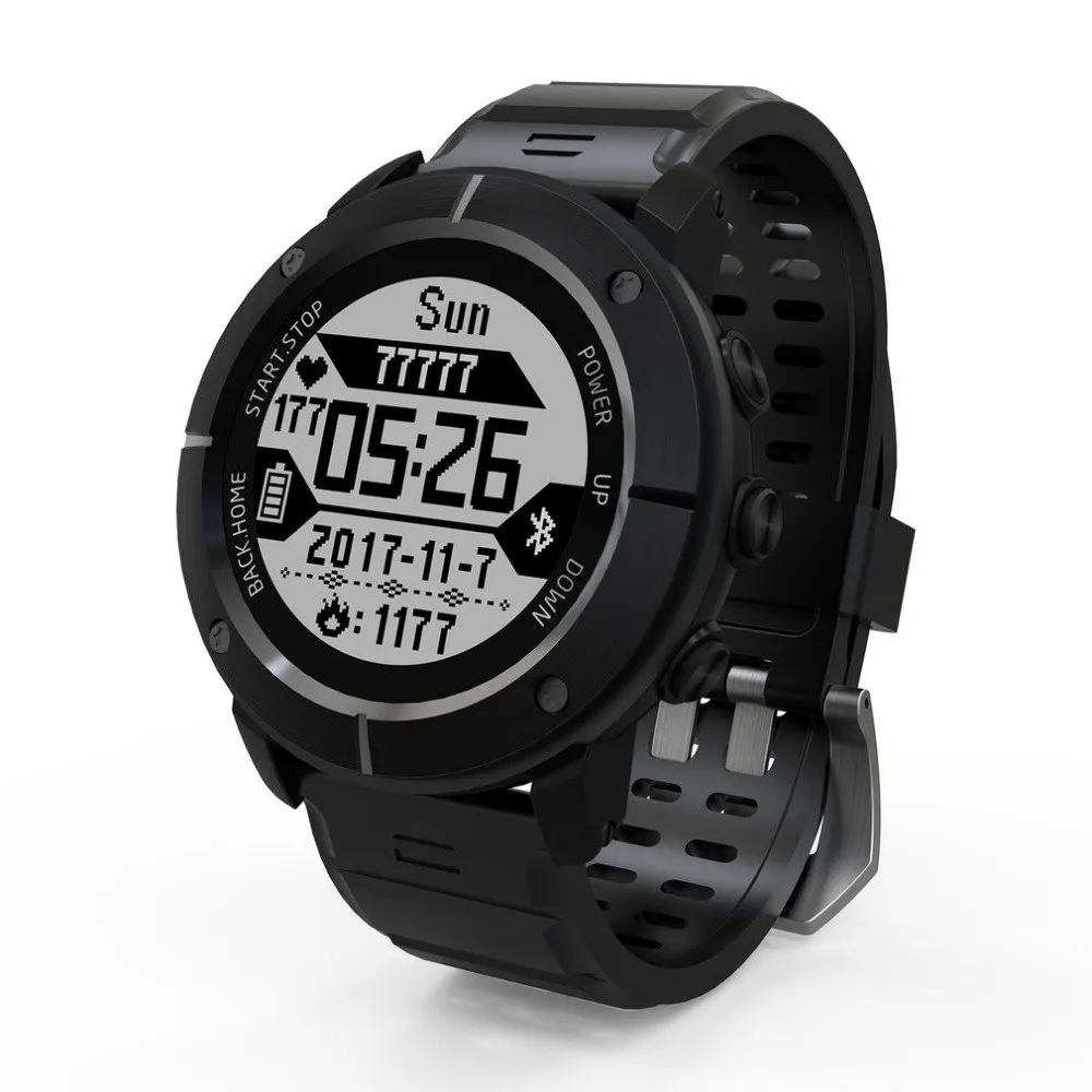 

UW80C OLED 1.2 Inch IP68 Waterdichte Hartslagmeter Barometer GPS Thermometer Afstandsbediening Sport Smart Horloge