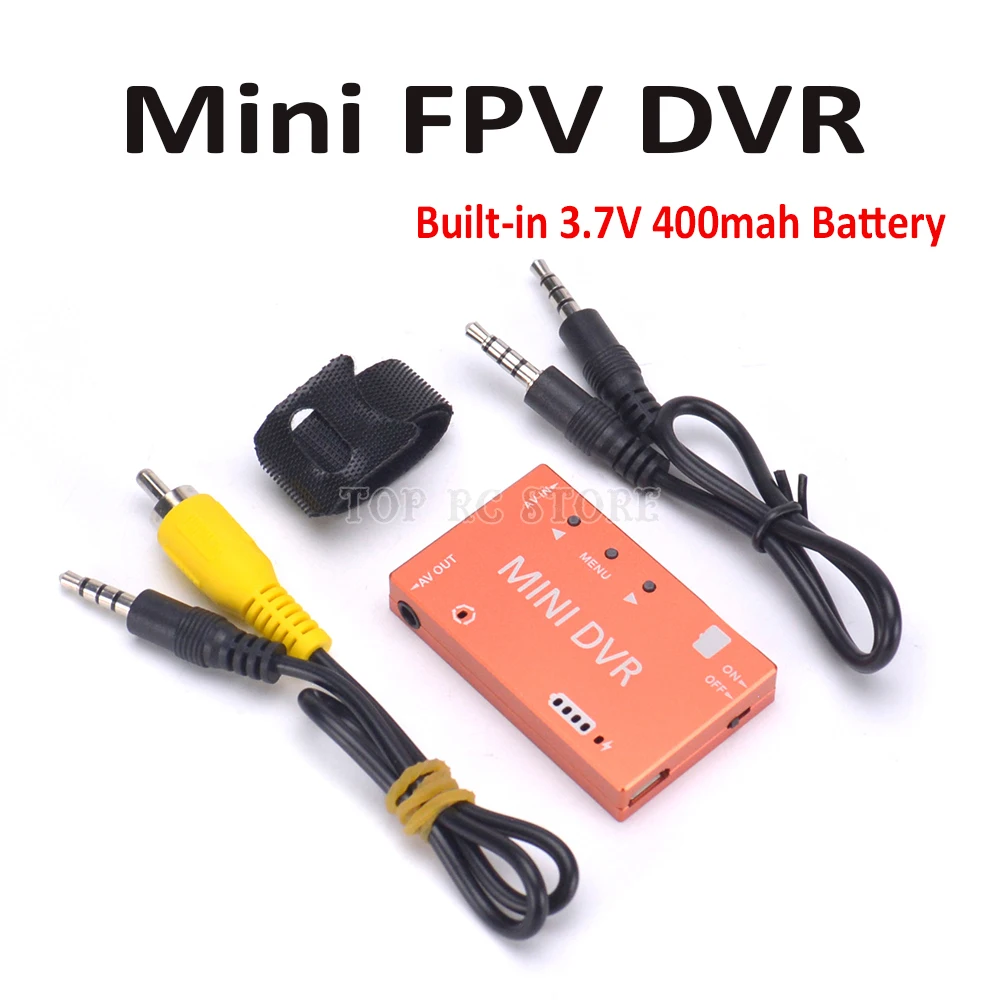 

FPV Mini DVR Video Audio Recorder FPV Recorder RC Quadcopter Recording Built-in 3.7V 400mah Battery for Quadcopter VR Goggles