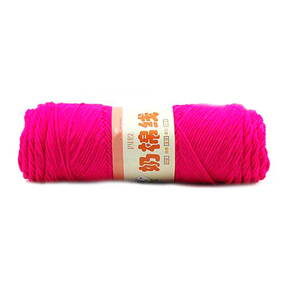 Мягкая молочная хлопковая толстая пряжа для вязания любимых шарфов одежда теплая пряжа для ручного вязание крючком из шерсти вплетать в пряжу нить - Цвет: rose red