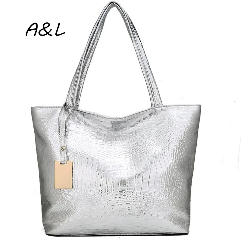 

2019New Single Shoulder Handbag crocodile pattern large capacity serpentine fashion European and American women's tote bagY086