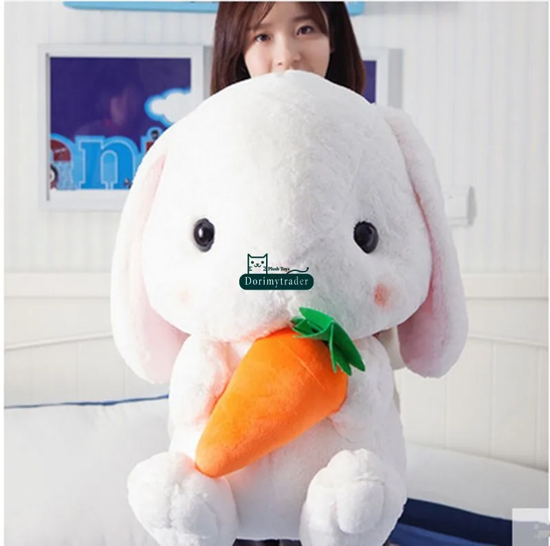 Dorimytrader 30'' 75cm Giant Rabbit Toy Stuffed Soft Plush Lovely Cartoon Doll 2 Models Free Shipping DY60478 (1)