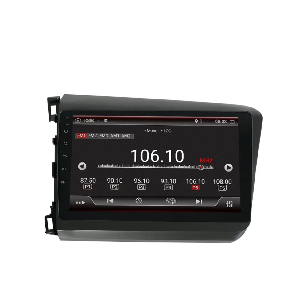 Best Bosion Android 9.0 Car DVD Player GPS Navigation Multimedia For Honda Civic Radio 2012-2Z015 car stereo 2 din Video multimedia 1