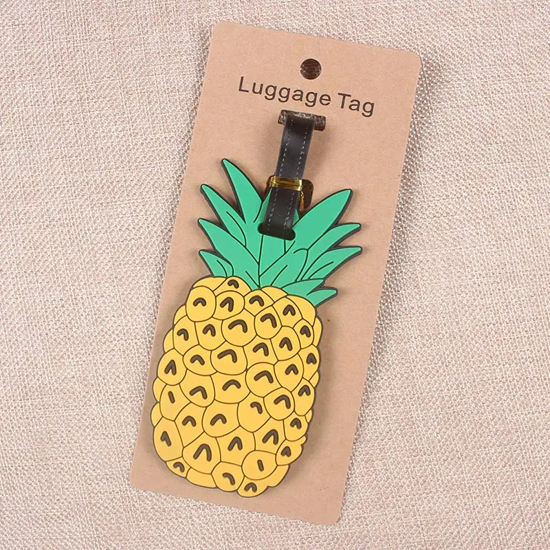 Pineapple Travel Accessories Creative Luggage Tag Silica Gel Suitcase ID Address Holder Baggage Boarding Tags Portable Label Pineapple Travel Accessories Creative Luggage Tag Silica Gel Suitcase ID Address Holder Baggage Boarding Tags Portable Label