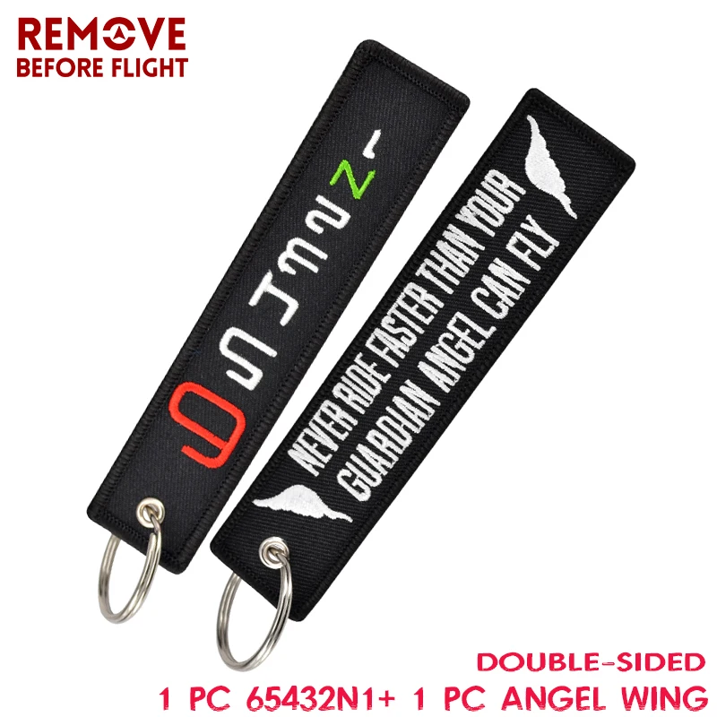 Key Chain Bijoux Keychain for Motorcycles Embroidery Key Fobs OEM Keychain Never Drive Faster Than Your Guardian Angel Can Fly 1
