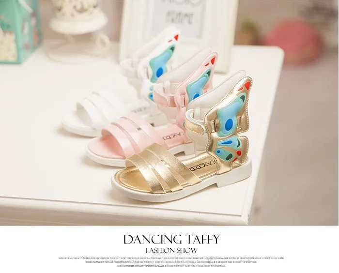 New 2015 Fashion Girls Sandals Summer Style Children's Shoes Girls Shoes Butterfly's Wing Patent Leather Kids Shoes Baby Sandals (1)