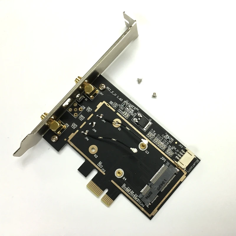 Настольный мини адаптер Pci e к 1x Wi Fi с 2 антеннами 6 дБ для 7260ac 7265ac 8260ac Ethernet внутри|mini