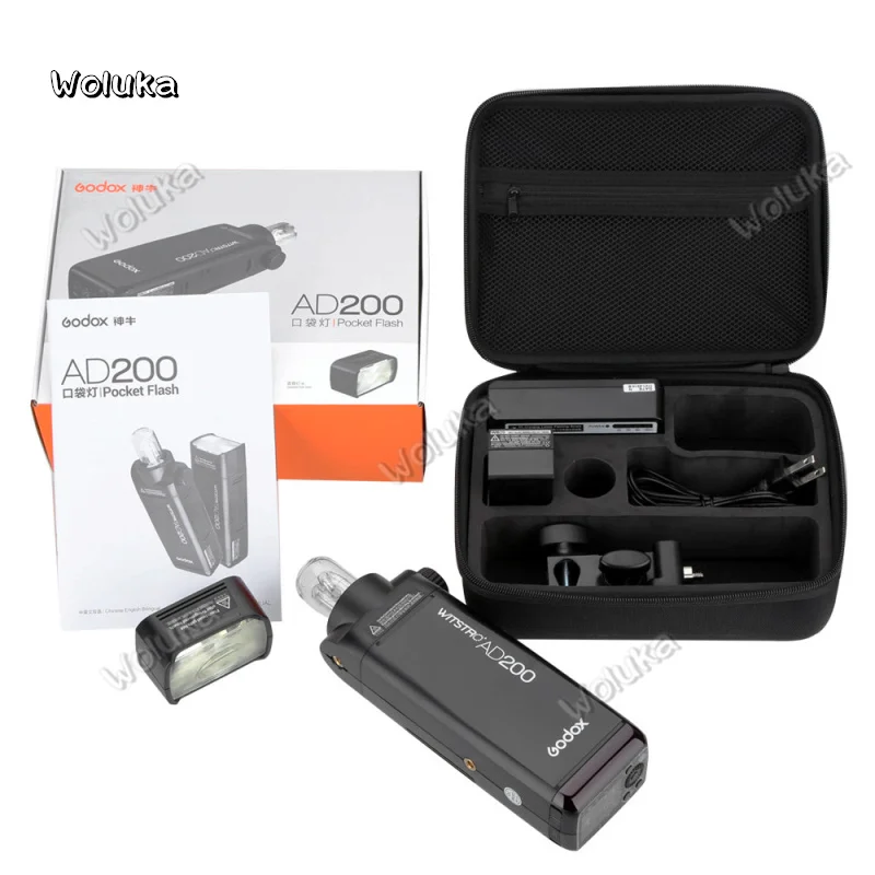 Вспышка Стробоскоп Godox AD200 200Ws 2 4G TTL 1/8000 HSS Беспроводная монолампа с литиевой