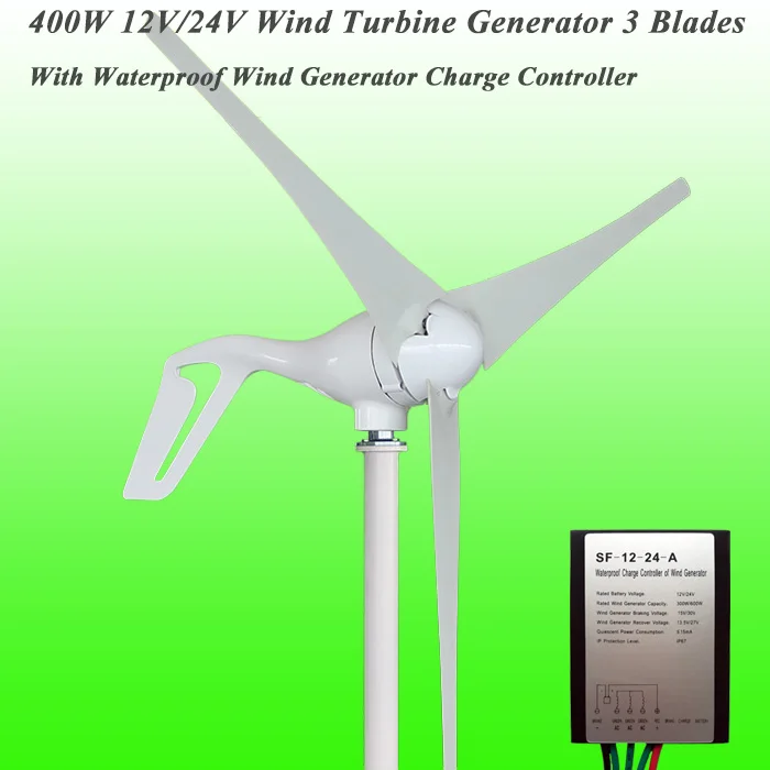 Big Sale 3/5 Blades Optional 400W 12V/24V Small Wind Turbine Generator Permanent Magnet Wind Generator For Home Lighting, Boats
