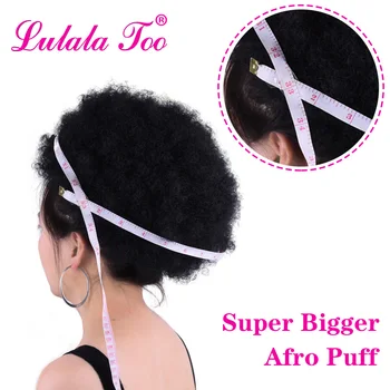 10inch High Puff Afro Curly Wig Ponytail Drawstring Short Afro Kinky Pony Tail Clip in on Synthetic Kinky Curly Hair Bun 4