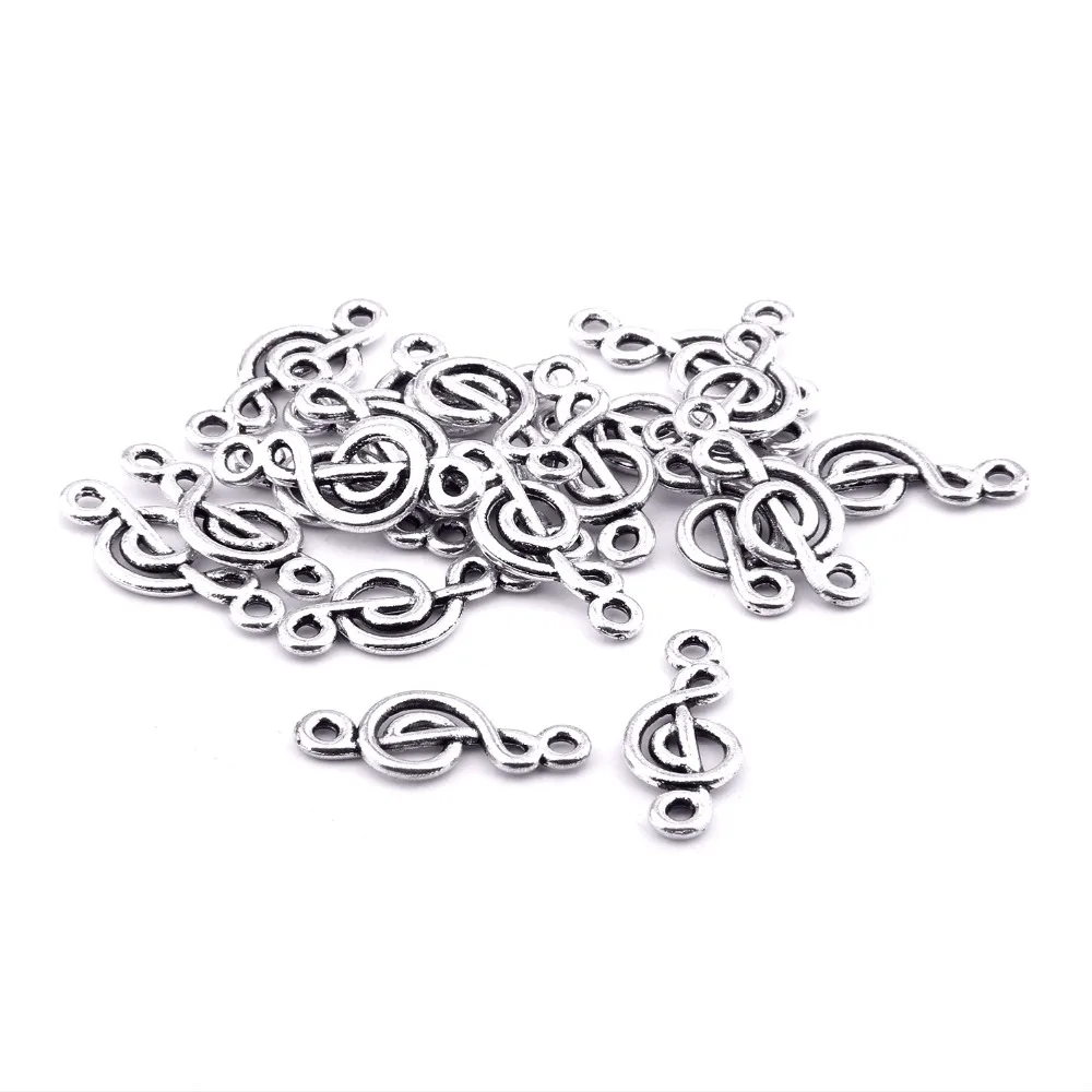 

Vinswet 50 Pcs 20*8MM Antique Alloy Silver Note Charm Pendants for Bracelets Jewelry Making Findings DIY Charms Handmade
