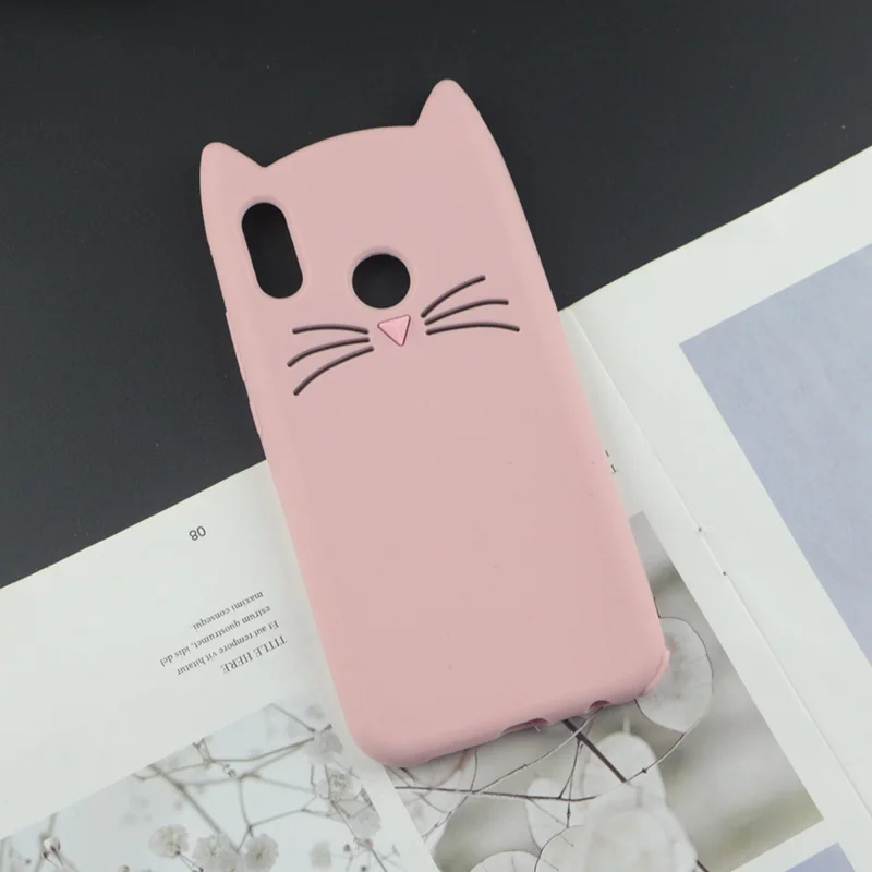 3D милый японский Блестящий милый чехол с кошкой для huawei P Smart Plus P30 Lite P20 P10 P9 P8 Plus Selfie Pro с кисточками для волос - Цвет: Huxu Pink