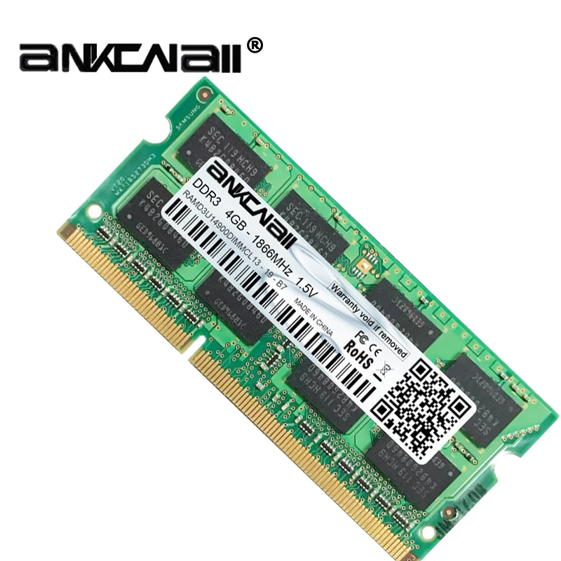 DDR3 ram 4 Гб(2 шт x 4 Гб) 1866 МГц PC3-14900 для Intel ноутбука Память DIMM 1,5 V 204Pin