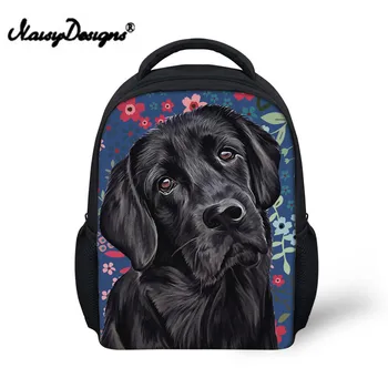

Girls School Bags Black Labrador Printing Shoulder Backpack Softback for Kids Kindergarten Rucksack Boys Small Bag