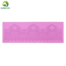 Цветок кружевной силиконовый коврик декоративный бордюр сахарный торт кружева Формы для кексов, помадки формы жевательной пасты Инструменты для выпечки Свадебные украшения