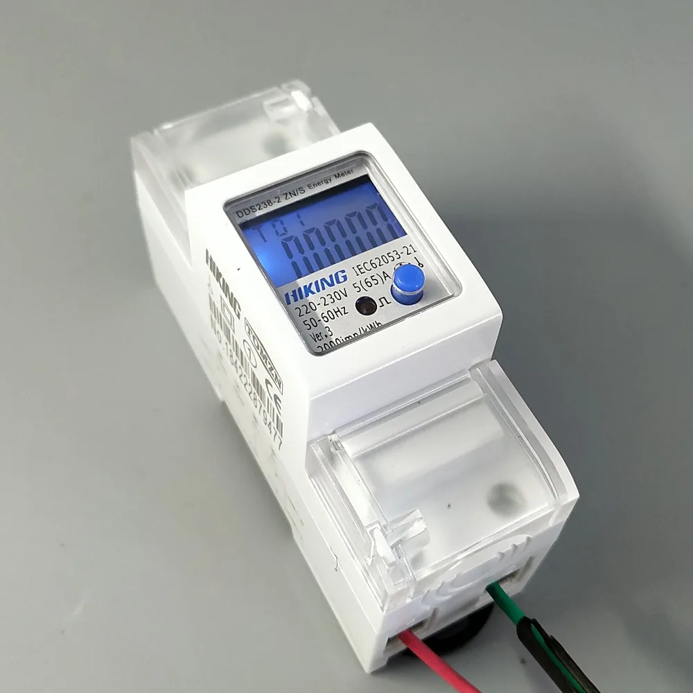 Skup 5 (65) A 220V 230V 50HZ 60Hz napięcie prądu DDS238 2 ZN S jednofazowa szyna Din KWH watogodzina licznik energii z RS485 MODBUS RUT