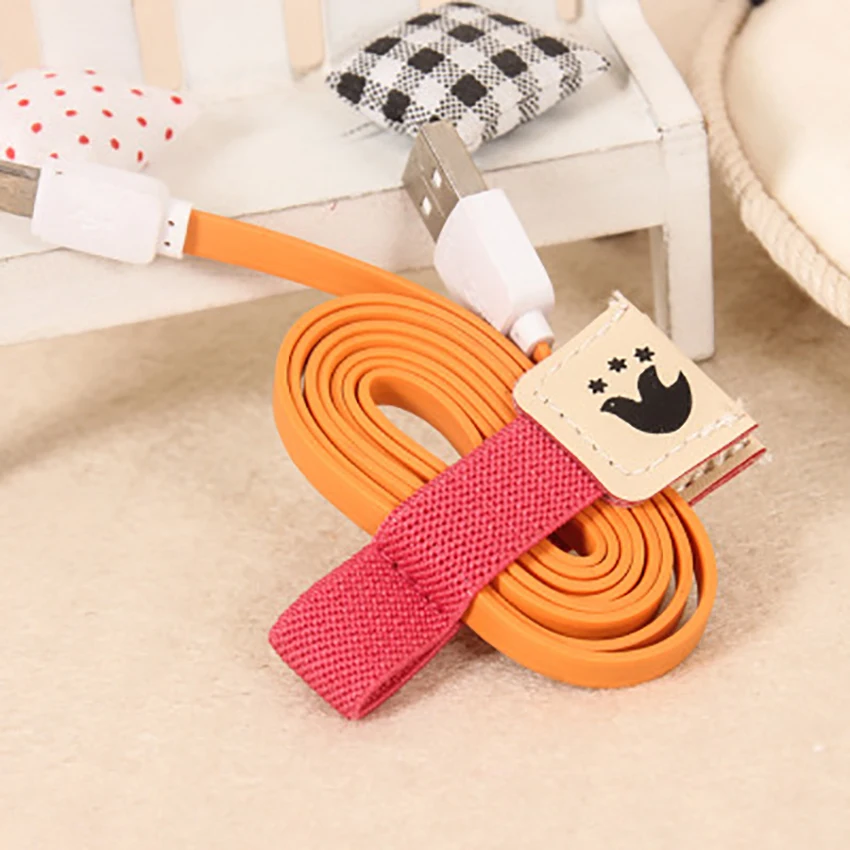 2PCS USB Cable Winder Wire Holder Clip Wrap Cord Desk Set Cute Cartoon Earphone Protector Cable Organizer Strap anti lost earphone data cable storage silicone strap strap cable organizer buckle hub cable strap cable tie cable organizers