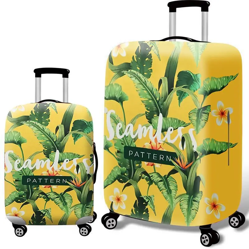 Travel Accessories Luggage Cover Suitcase Protection Baggage Dust Cover Elasticity Flowers Trunk Set Case For Travel Suitcase