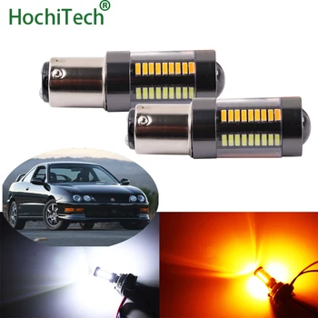 

2 x 1157 BAY15D Dual Color White / Amber Switchback 66-SMD LED Day Light Turn Signal Bulbs for Acura Integra 1996 - 2001