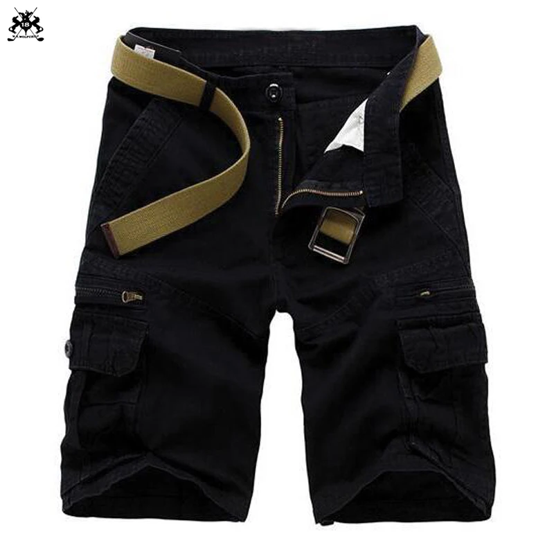 Летние мужские Шорты повседневные мужские пляжные рабочие шорты праздничные мужские хлопковые шорты модные шорты с несколькими карманами