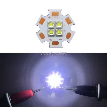 

12W Cree XPE2 XP-E2 4Leds Led Emitter Light 6V/12V Cool White/Warm White 5700-6500K/2900-3200K On 20MM Copper PCB Board