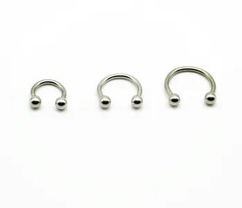 

HENGKE Steel Horseshoe 316L Surgical Steel Nose Labret Ear Piercing Hoop Ring Eyebrow Universal 16G Body Jewelry Wholesale