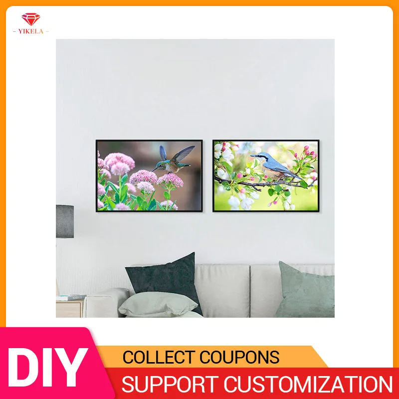 

YIKELA 5D DIY Diamond Painting Embroidery Full Round/Square Diamond Flower/Tree and Bird Home Decor diamond painting embroidery