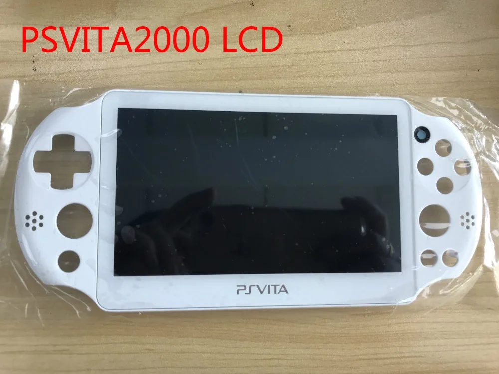 Оригинальный ЖК-дисплей белого цвета для ps vita 2000 psvita psv с сенсорным экраном рамкой