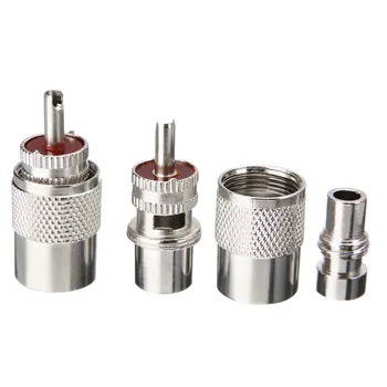 

New Arrival 10pcs UHF RG8X Connectors Kits PL259 Solder Connector to RG8X Plug With UG-176 Variable Diameter Tube Mayitr