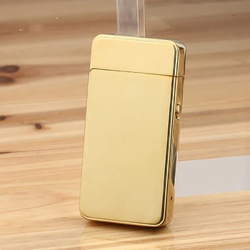 

Cigarette Lighter Metal Windproof Electric Double Arc Lighter Electric Plasma Pulse USB Rechargeable Cigar Smoking Lighter Gift