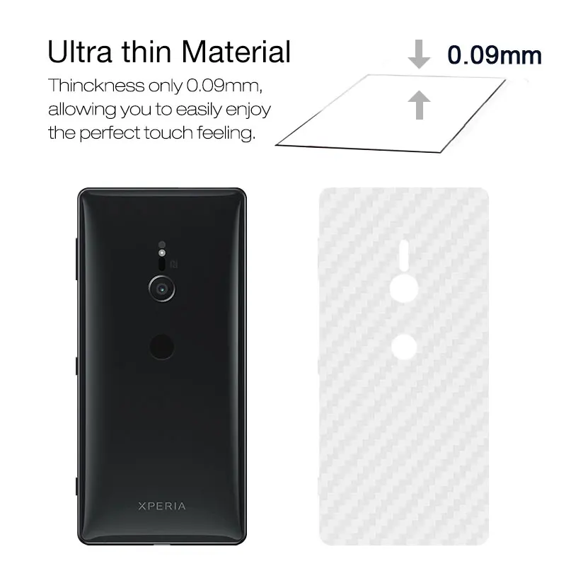 5 шт./лот защита для задней панели экрана с 3D Карбоновым покрытием Sony Xperia XA2 XZ2 XA1 XZ