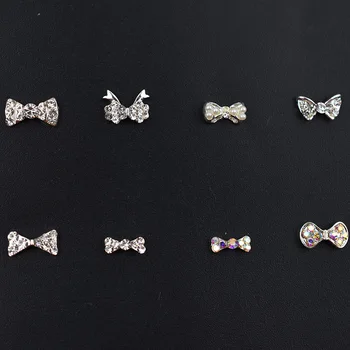 

10Pcs/Pack 3D Nail Art Decorations Butterfly diamonds Bow DIY Glitter Rhinestones For nails Jewelry accessoires nail crystals
