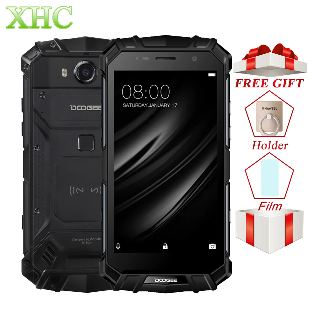 

DOOGEE S60 LITE IP68 Waterpoof Mobile Phones 5.2'' 5580mAh 4GB 32GB MT6750T NFC Android 7.0 Wireless Charge Dual SIM Smartphones