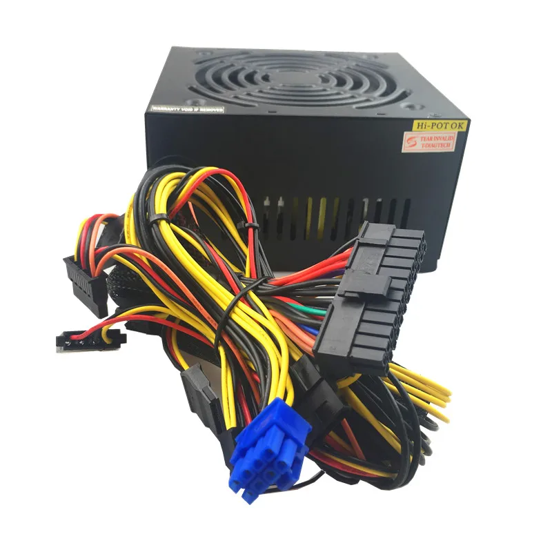 600 واط هادئة 120 ملليمتر مروحة 600 ATX 12 فولت PSU PC امدادات الطاقة وحدات SLI مضيئة مروحة ل عالية -نهاية ComputerConfiguration PC ماكس 700 واط
