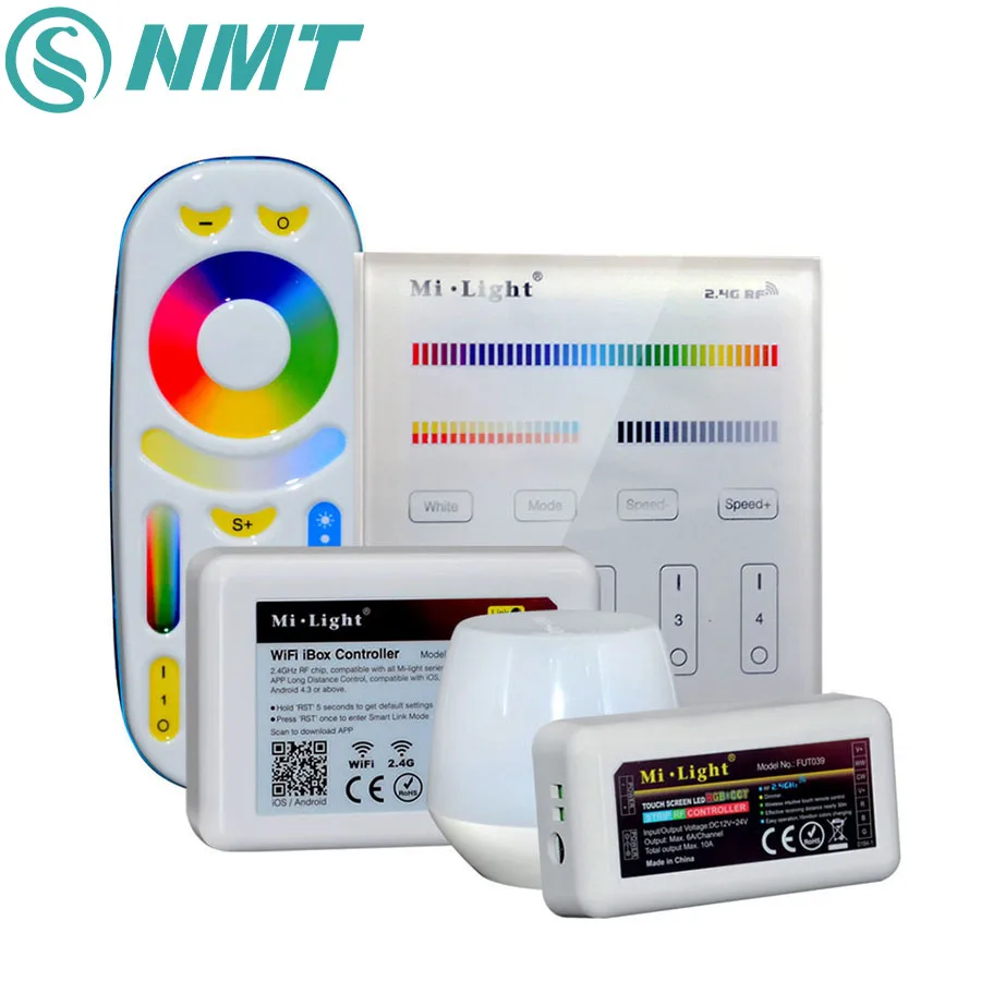 

DC12V 24V RGB CCT LED Remote Control Mini Mi light 2.4G Wireless Wifi Touch Panel Controller For LED Strip Lighting