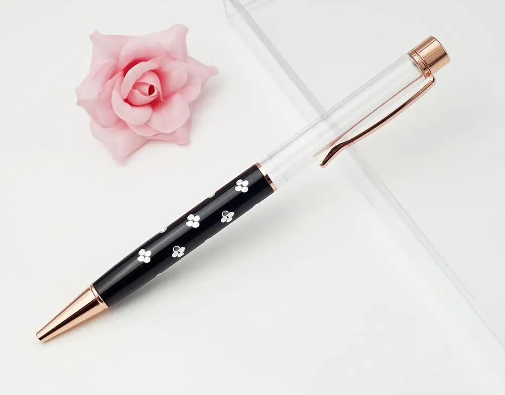 DIY металлическая шариковая ручка свадебный подарок DIY ручка Мода DIY пустая ручка японская подарочная ручка подарок для свадьбы - Цвет: 6 Black