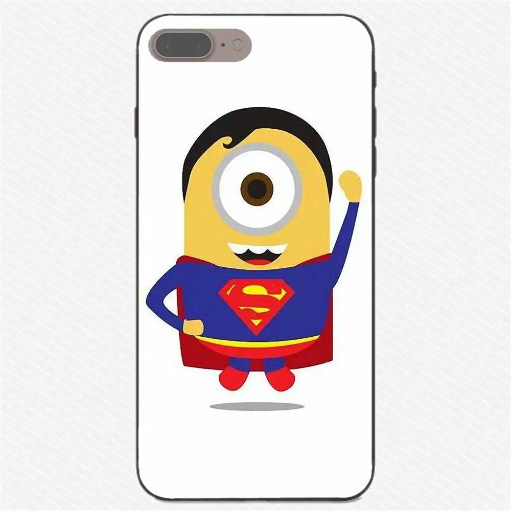 Мягкий чехол для мобильного телефона миньон Супермен прекрасный Apple iPhone 4 4S 5 5S SE 6