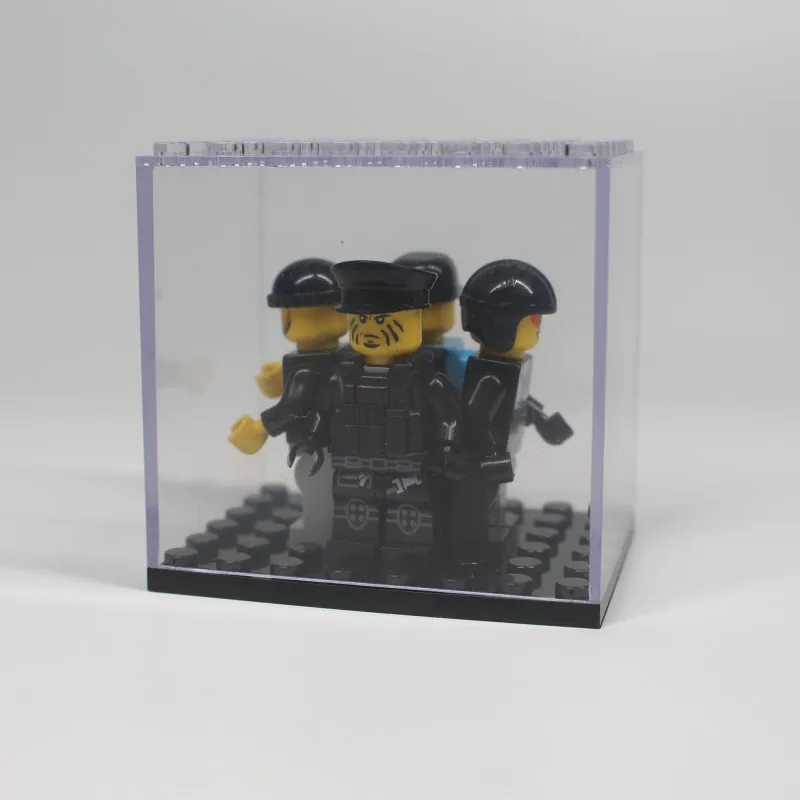 single sale building blocks Transparent box compatible with known brands minifigs toys for children my world figures