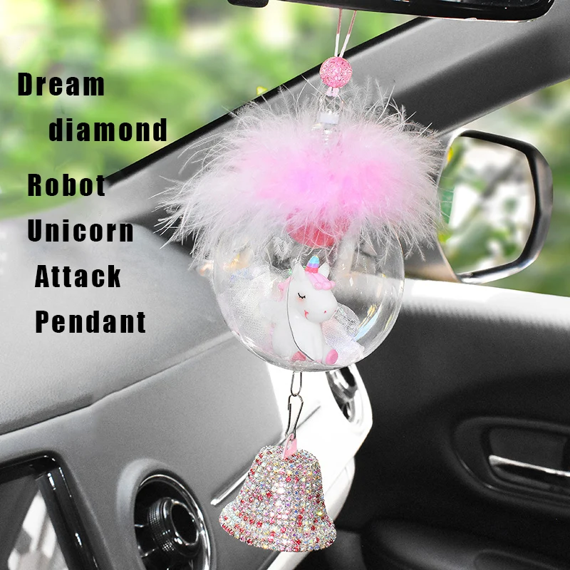 UNICORN Metal Car Charm Ornament Hang from Your Rear View Mirror! 