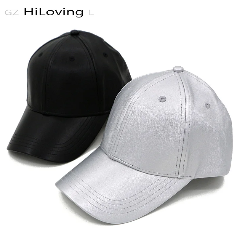 silver baseball cap
