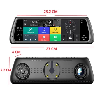 Günstig XST 4G Android 5,1 Auto DVR 10 Zoll Touch Dash Cam Auto Rückspiegel Dash Kamera Dual Objektiv ADAS GPS Navigation Wifi Recorder