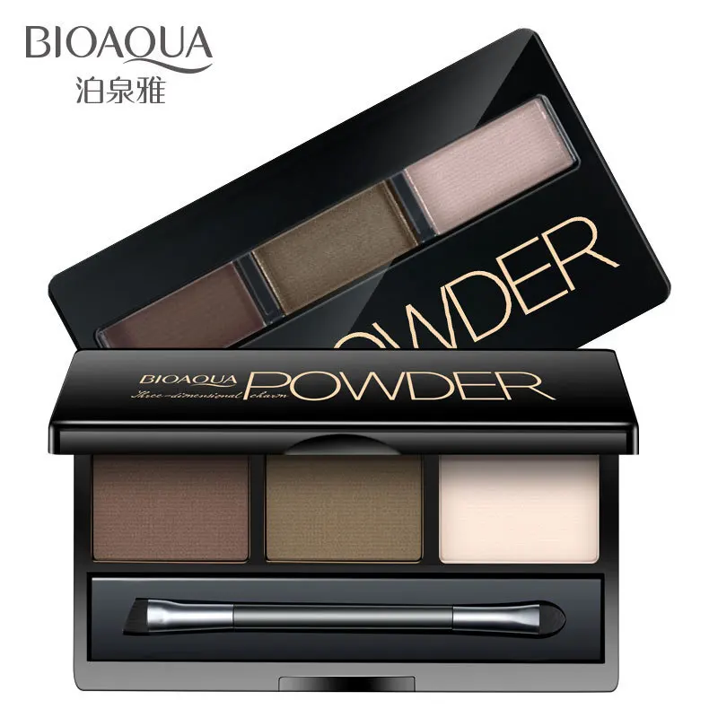 BIOAQUA 3 Color Eyebrow Powder Palette Cosmetic Eyes font b Makeup b font Shading font b