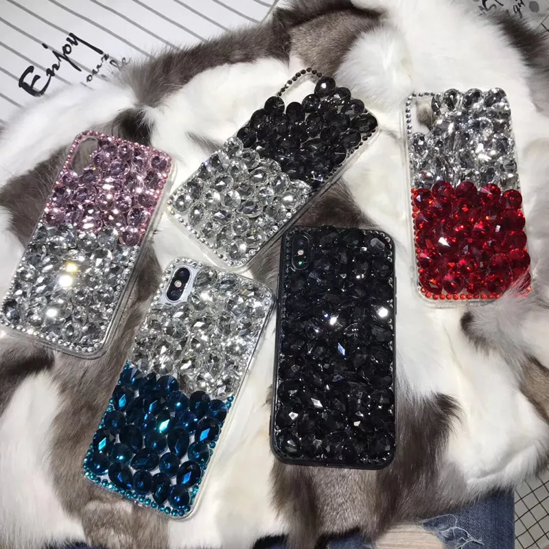 Чехол для телефона iPhone 11 Pro Max X 8 7 6 6S Plus XR XS MAX Блестящий Алмазный чехол мягкие чехлы