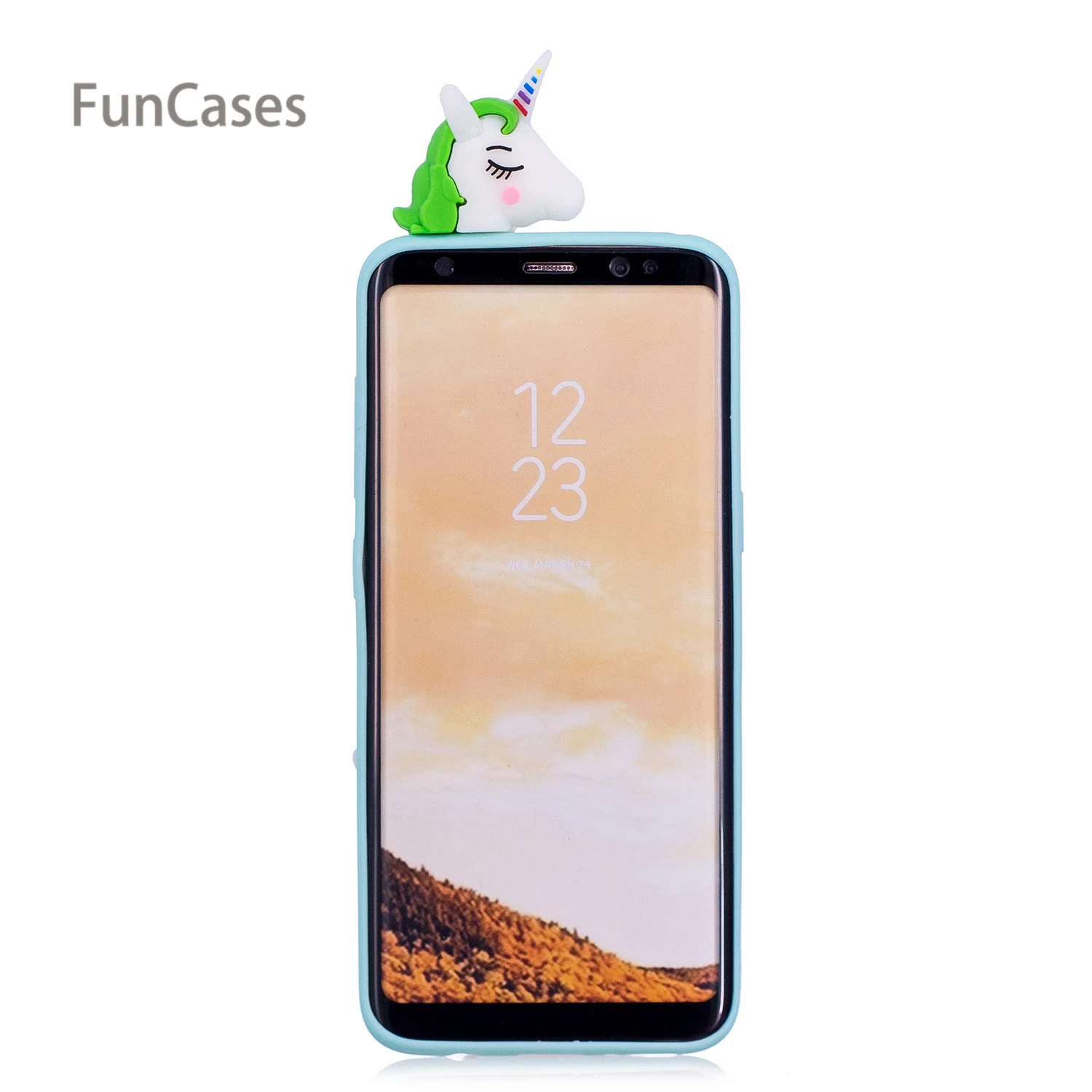 Красочные Единорог чехол для телефона СПС Coque samsung S8 Мягкий силиконовый Fundas